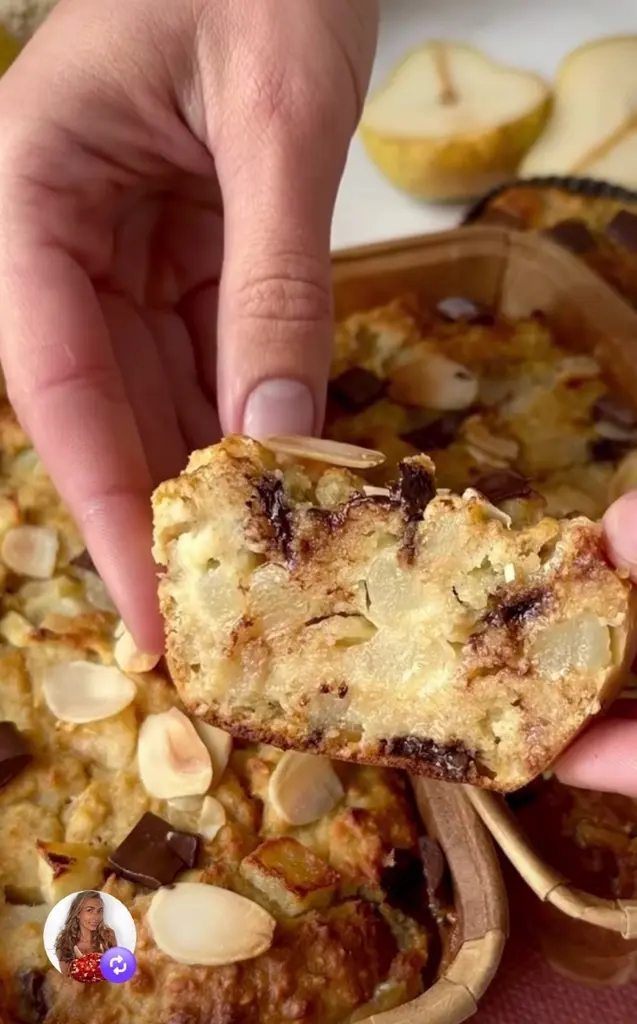Gâteau Moelleux Avoine, Poires et Chocolat