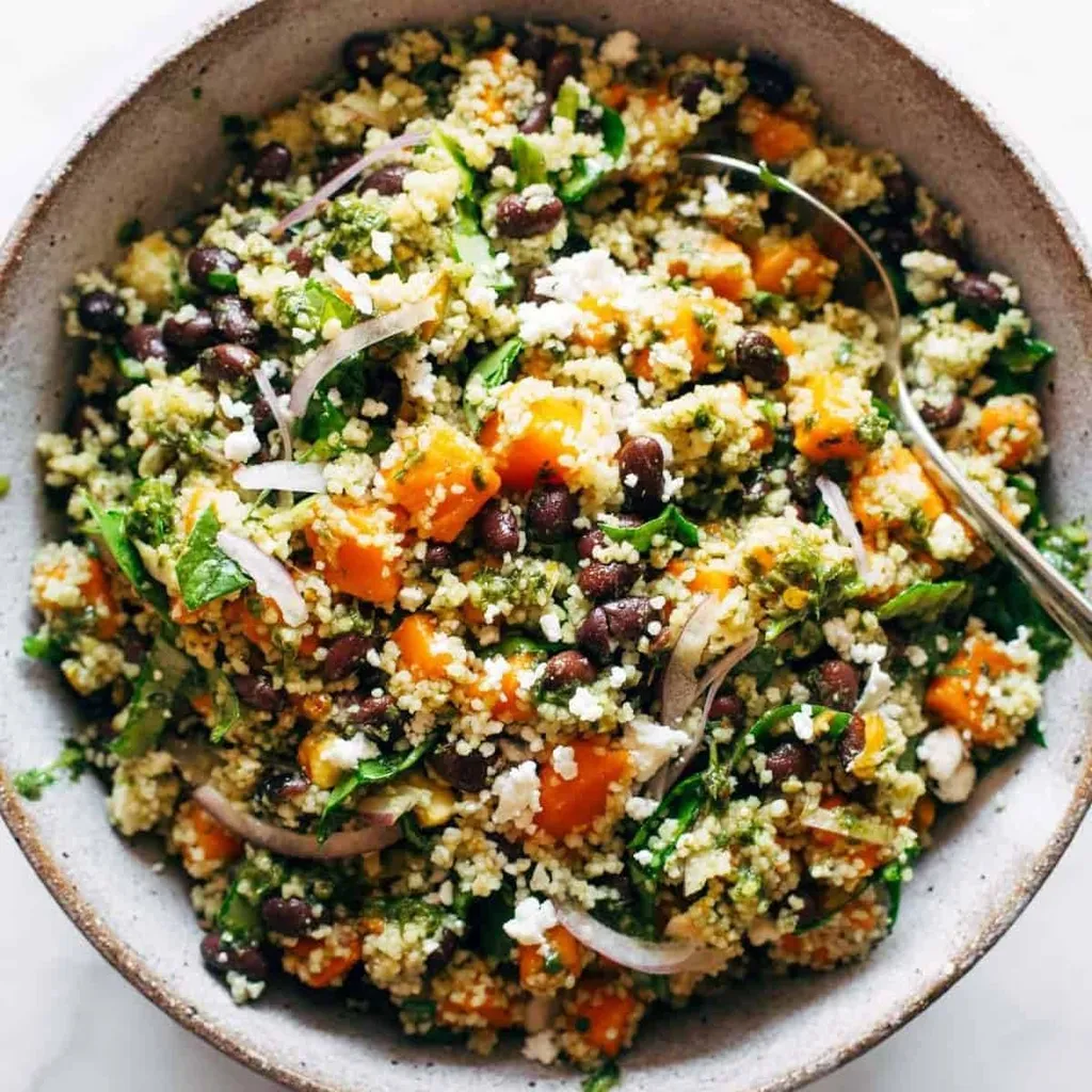 Photo of Couscous Salad with Lime Basil Vinaigrette