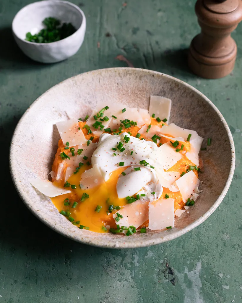 Photo of Purée de Patate Douce et Carottes à l'Oeuf Poché