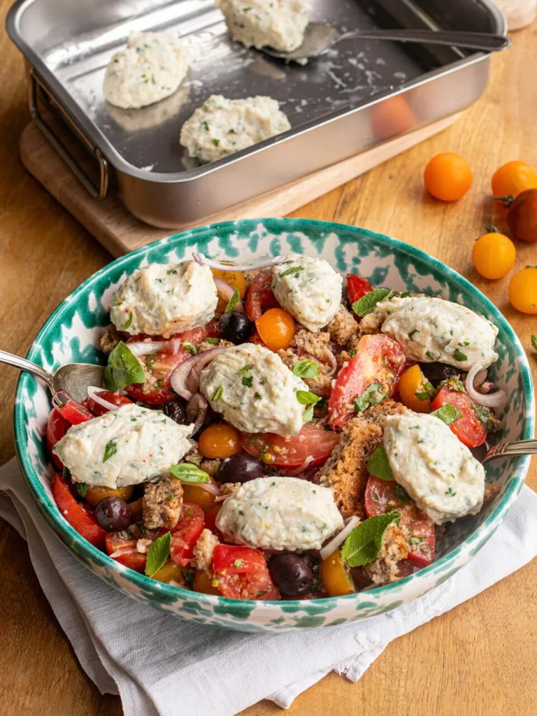Panzanella aux Boulettes de Ricotta