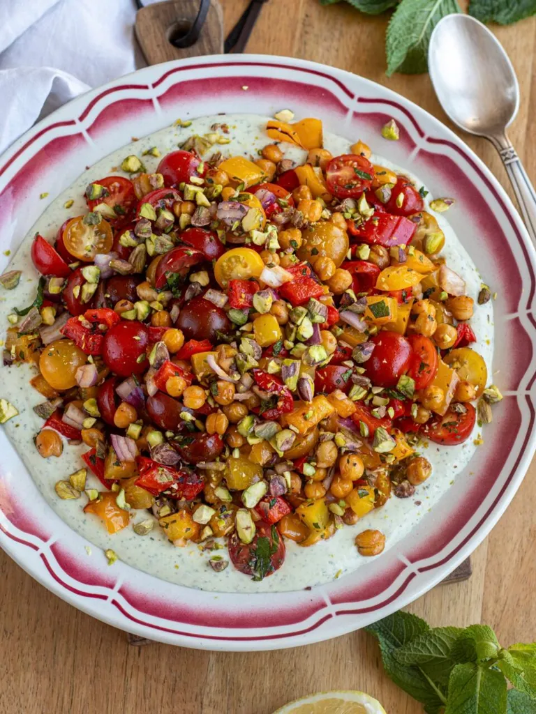 Photo of Salade de Pois Chiches et Poivrons Rôtis à la Feta