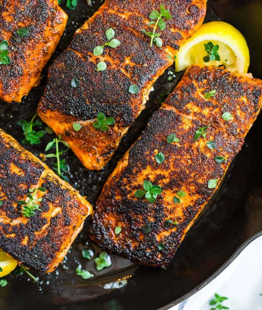Cast-Iron Blackened Salmon