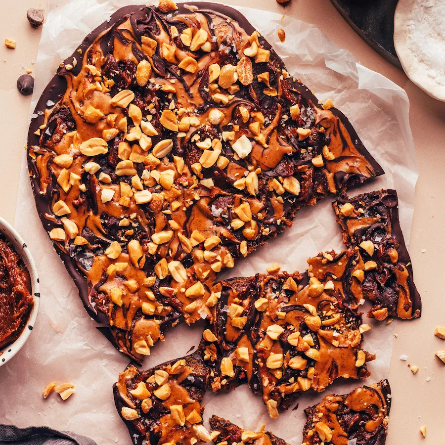 Snickers-Style Chocolate Bark