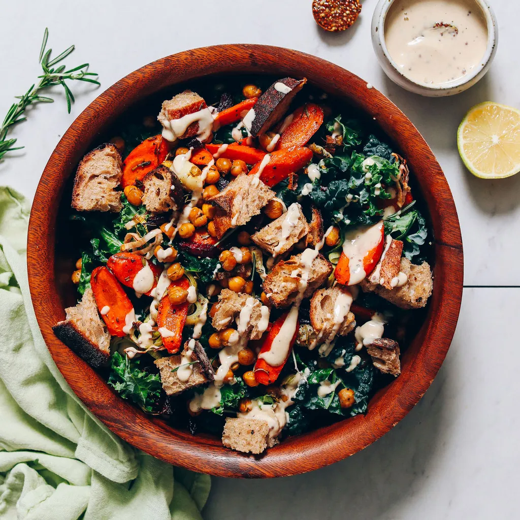 Rosemary Roasted Root Vegetable Panzanella