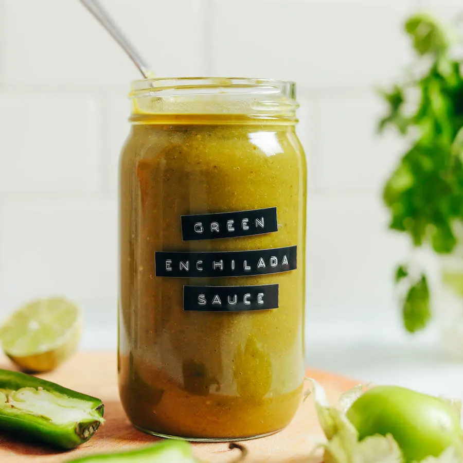 Roasted Tomatillo Green Enchilada Sauce