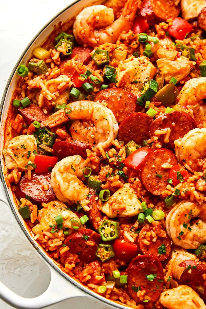 Photo of Chicken, Shrimp, and Andouille Sausage Jambalaya