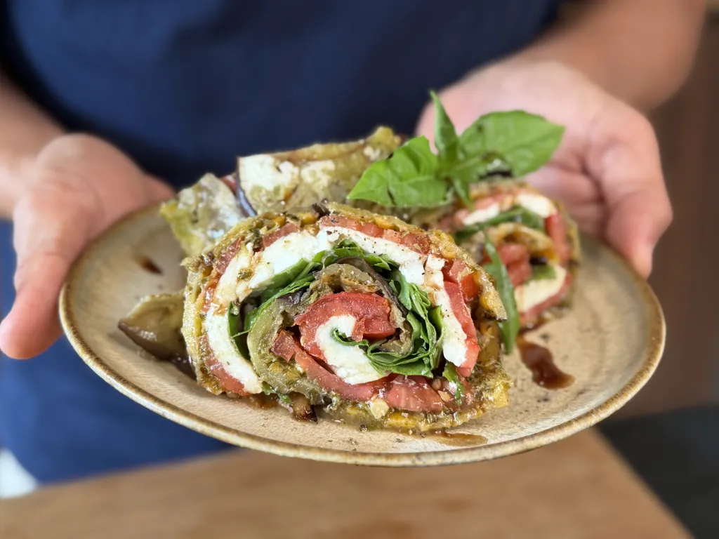 Photo of Rouleaux d'aubergines au pesto et mozzarella