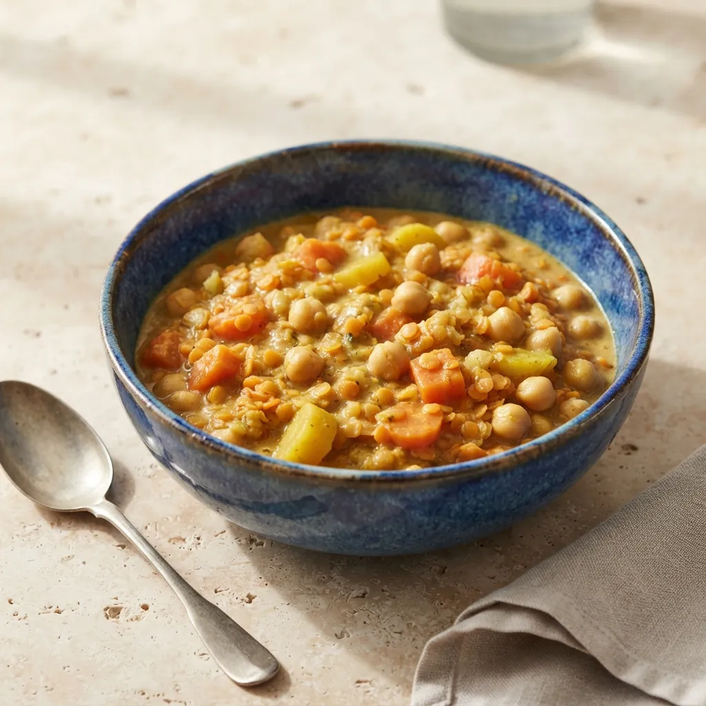 Curry doux de légumes et légumineuses