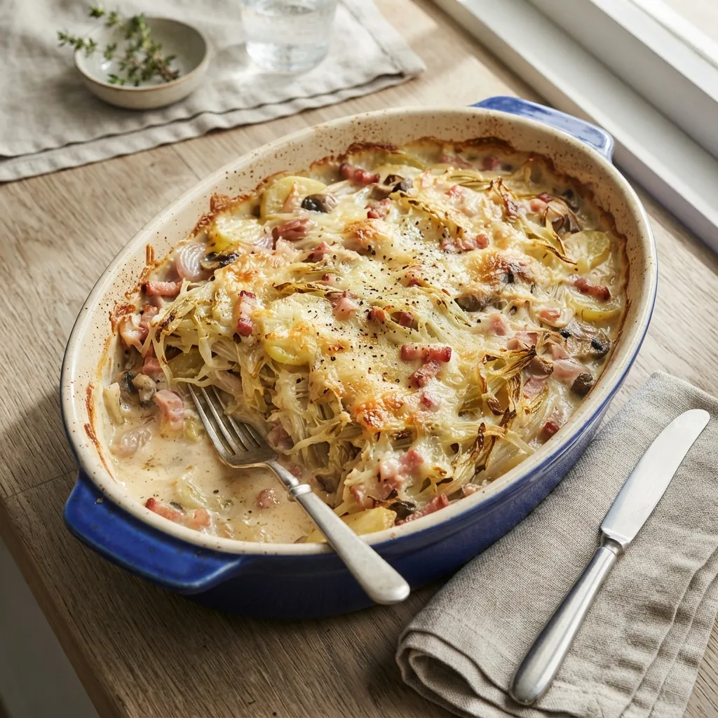 Gratin d'endives aux lardons