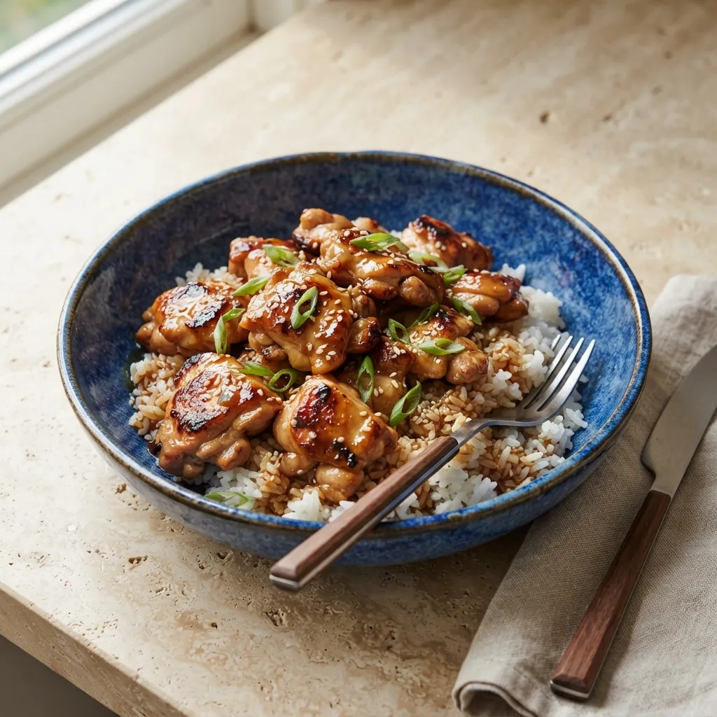 Bol de poulet teriyaki