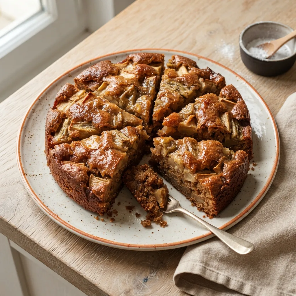 Gâteau fondant aux pommes et à la banane