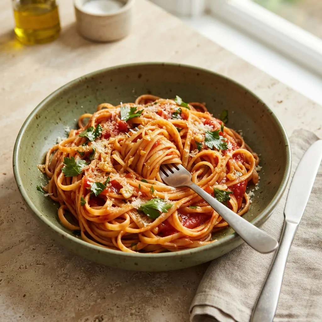 Linguine à la sauce tomate douce