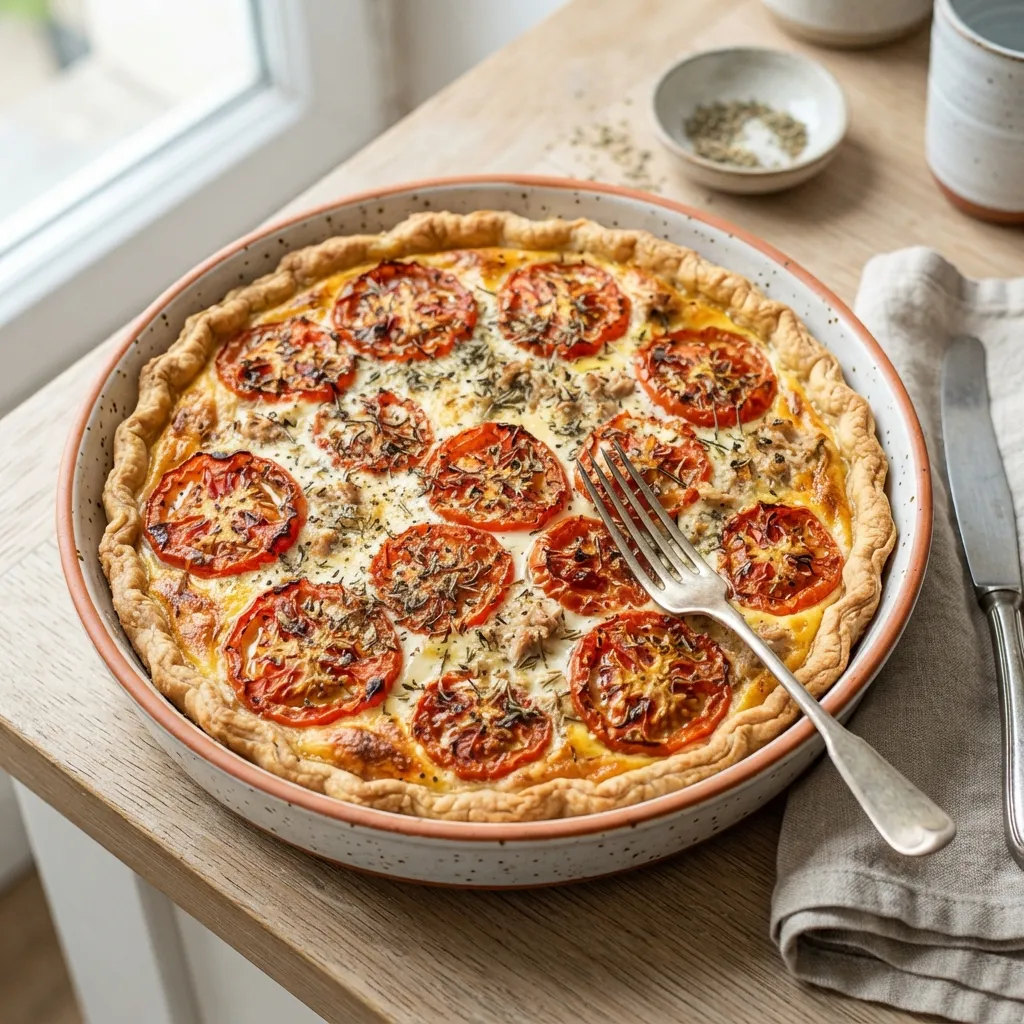Quiche au thon et à la tomate