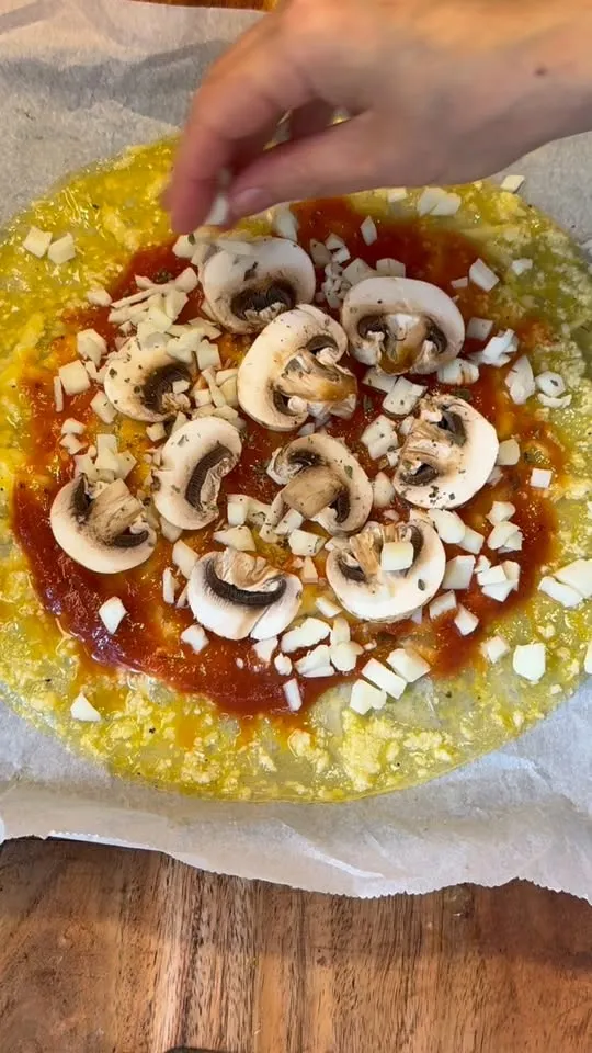 Pizza de riz croustillante
