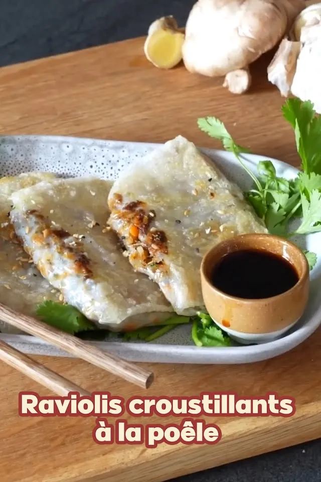 Raviolis croustillants au bœuf et shiitaké