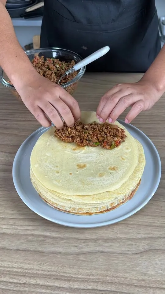 Cannellonis de Crêpes à la Viande Hachée