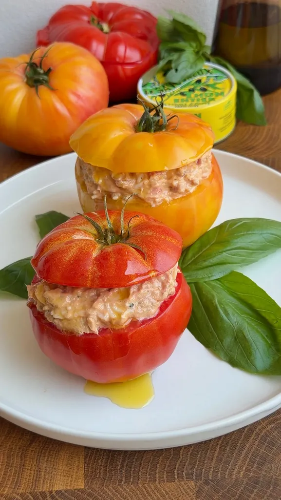 Tomates Farcies au Thon et au Boursin