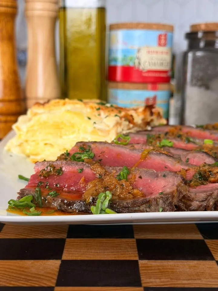 Côte de Bœuf et Gratin de Pommes de Terre Fondant