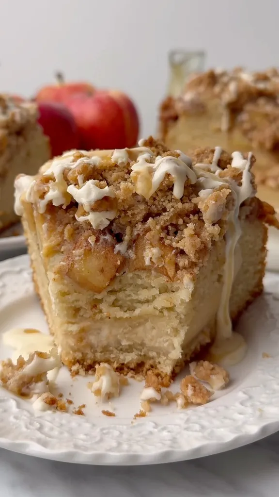 Gâteau aux pommes fondant façon crumble