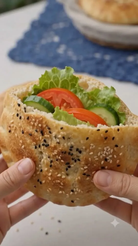 Pains plats maison au tahini