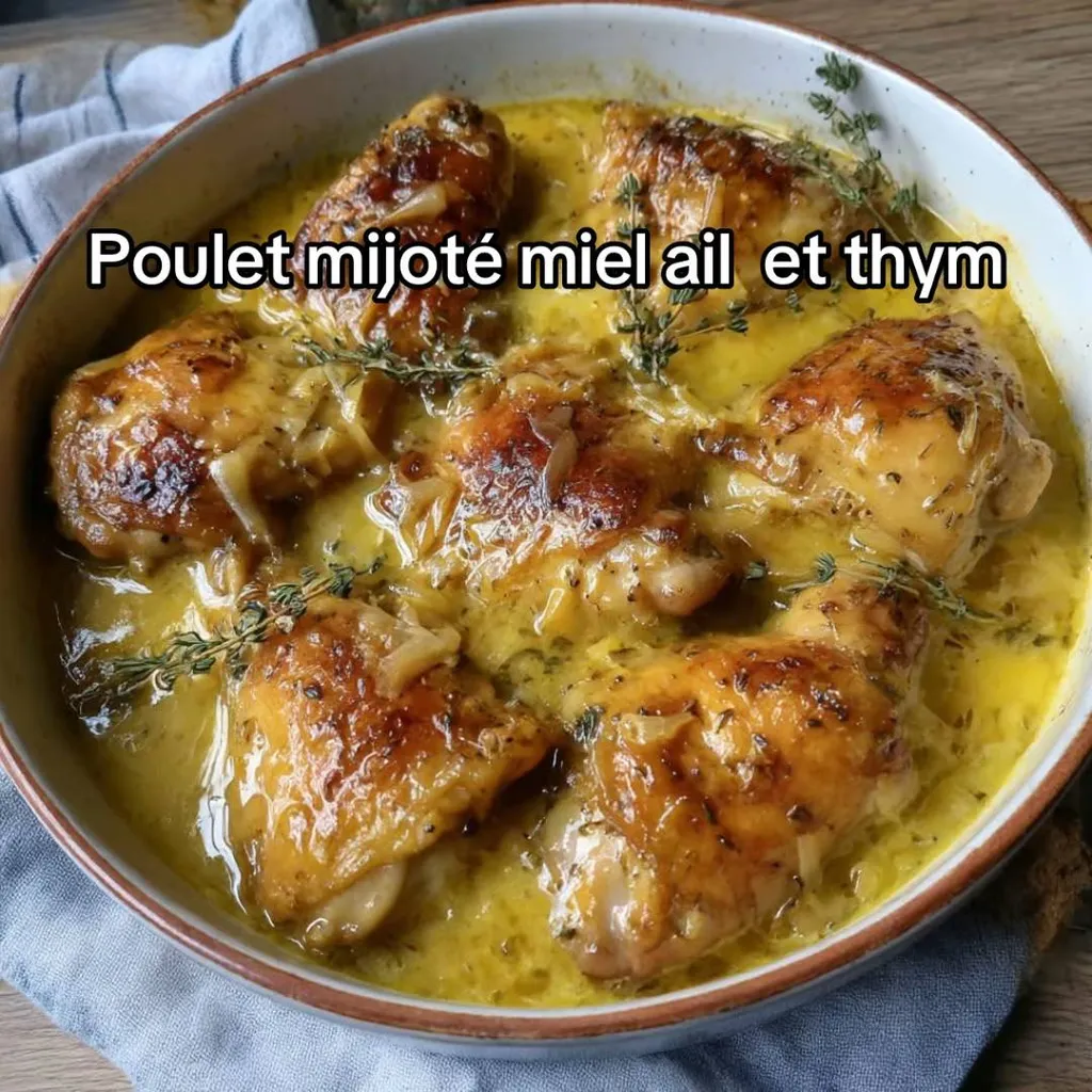 Poulet au miel et thym