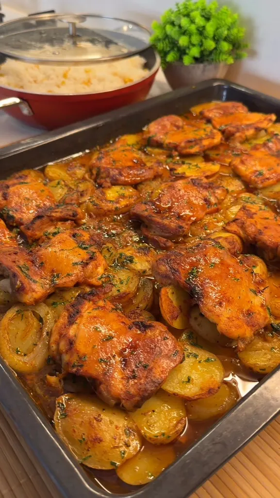 Poulet rôti aux pommes de terre