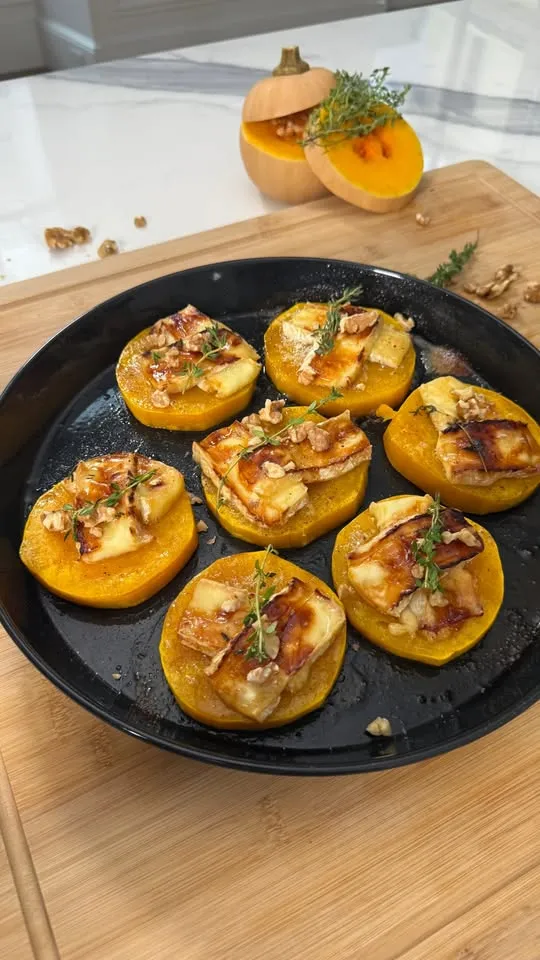 Rondelles de Butternut Fondantes au Brie et Miel