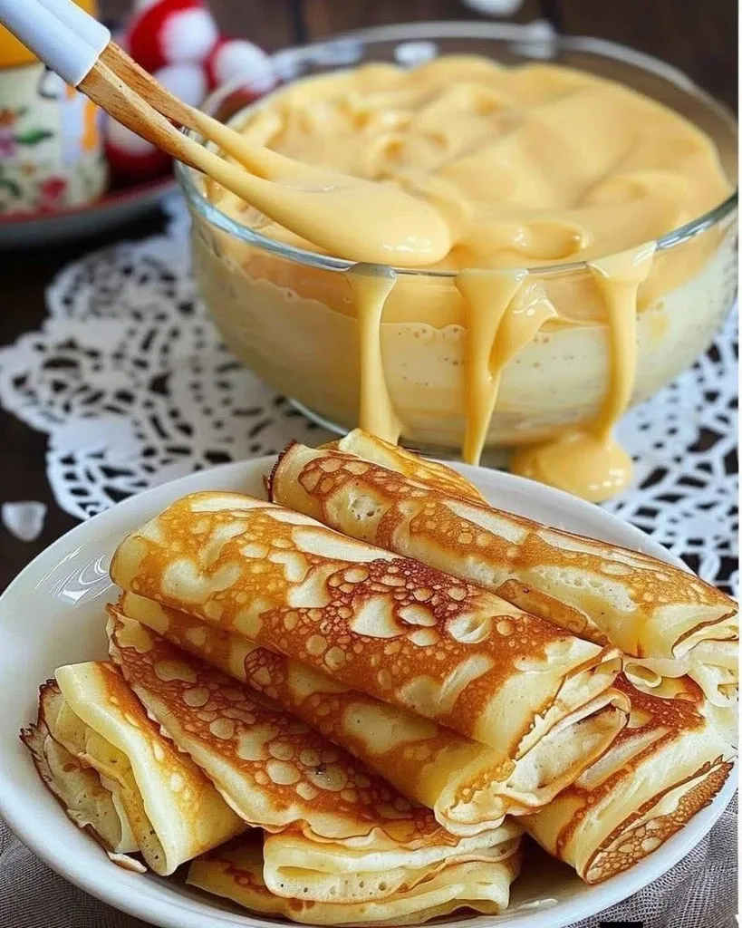Crêpes au fromage blanc sans farine