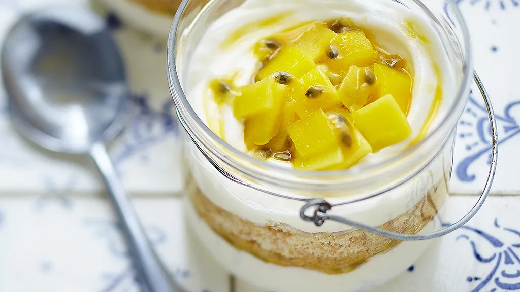 Tiramisu exotique mangue, coco et passion