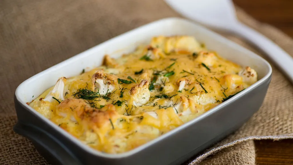 Gratin de chou-fleur au poulet
