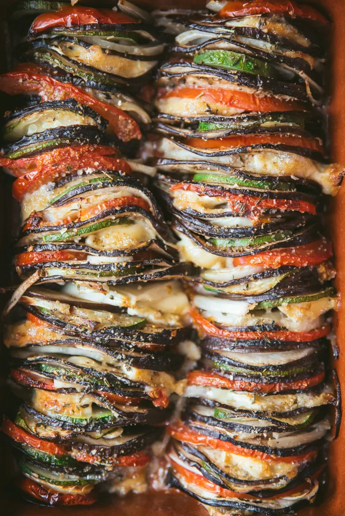 Tian de légumes à la mozzarella
