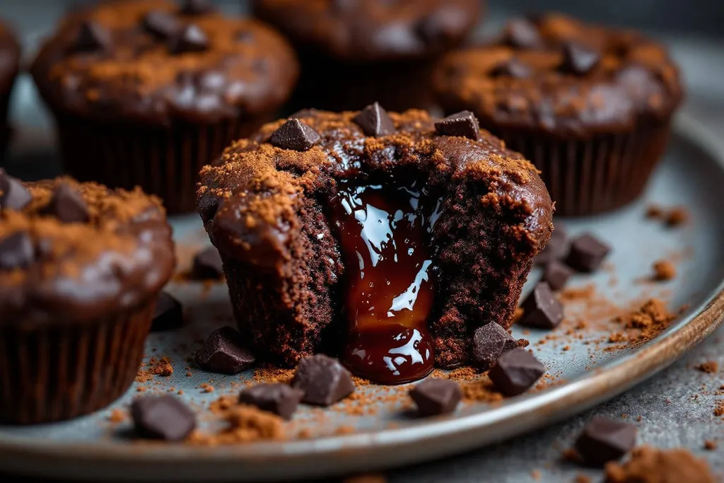 Muffins au Cœur Fondant de Chocolat