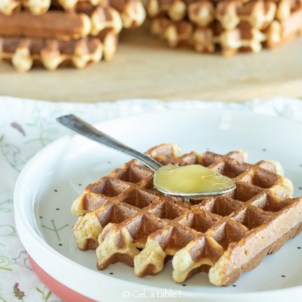 Gaufres à l'avoine et à la compote